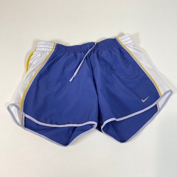 Nike Womens Dri-Fit Running Gym Shorts Purple S Drawstring Lightweight Athletic - Picture 1 of 11